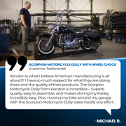 Kendon Folding Scorpion Motorcycle Dolly with Adjustable Wheel Chock