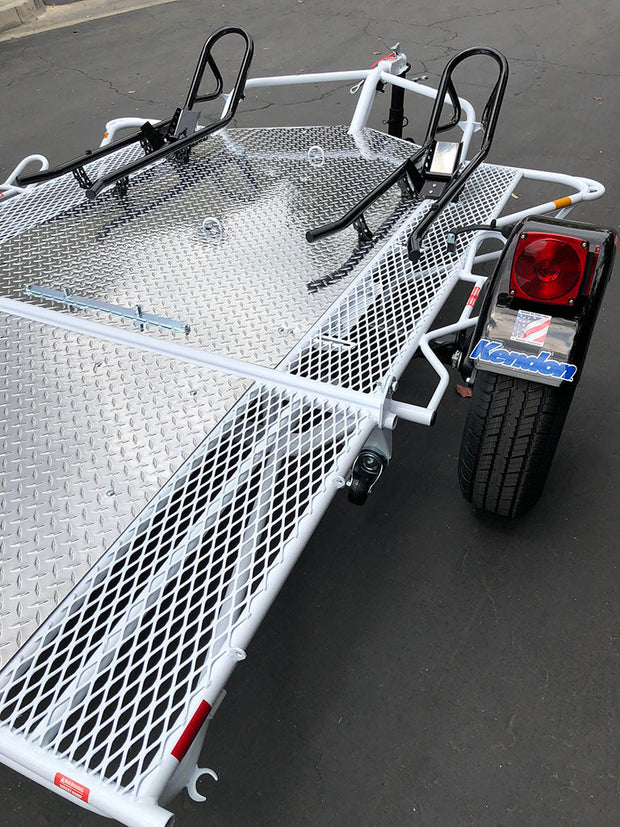 White Folding Motorcycle Trailer