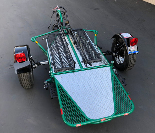 Green Single Bike Trailer for Motorcycles